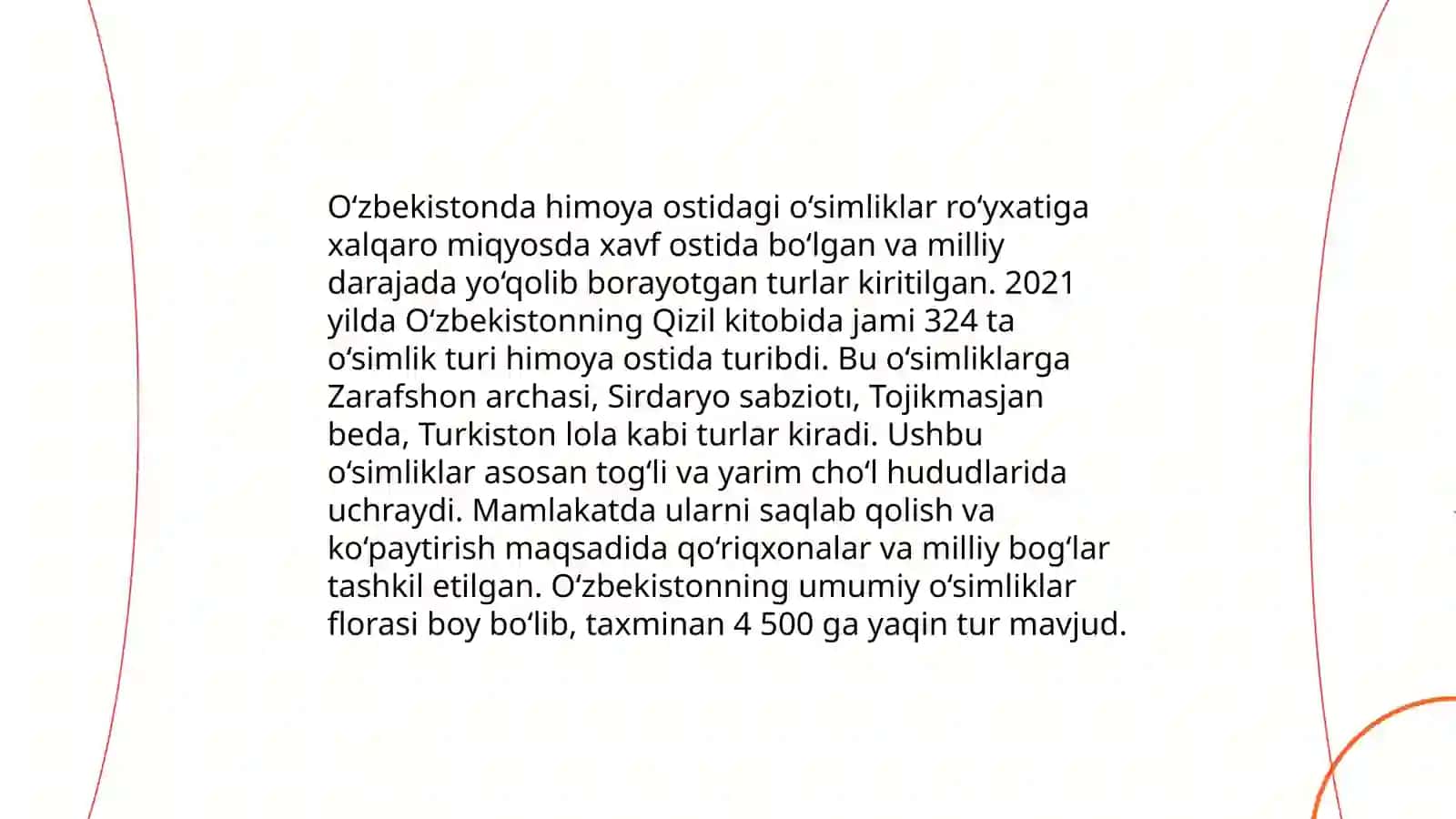 O‘zbekiston Qizil kitobiga kiritilgan o‘simlik turlari bilan tanishish 4