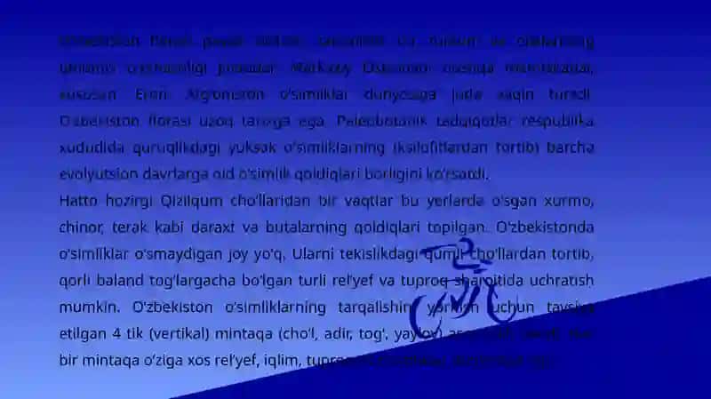 taqdimot: O'zbekiston hayvonlari va o'simliklari bioxilma xilligi va istiqbollari 4