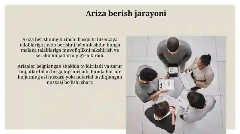 AUDITORLIK FAOLIYATINI LITSENZIYALASH TARTIBI 4
