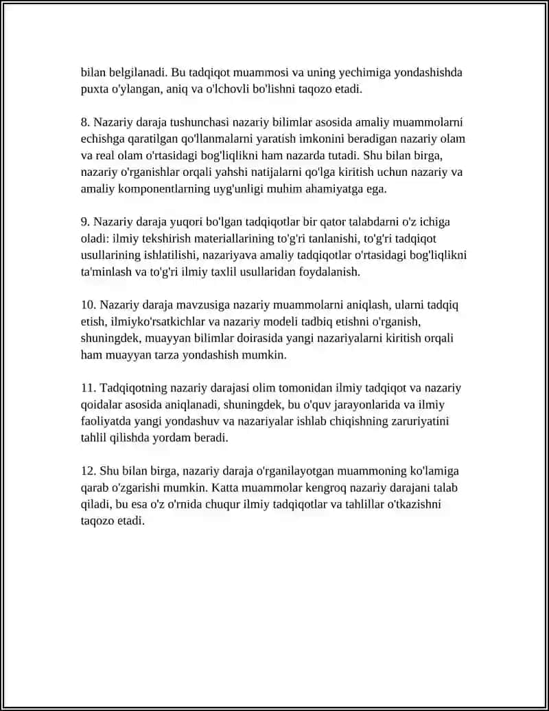 TADQIQOTNING NAZARIY DARAJASINI BILISH USULLARI VA SHAKLLARI 4