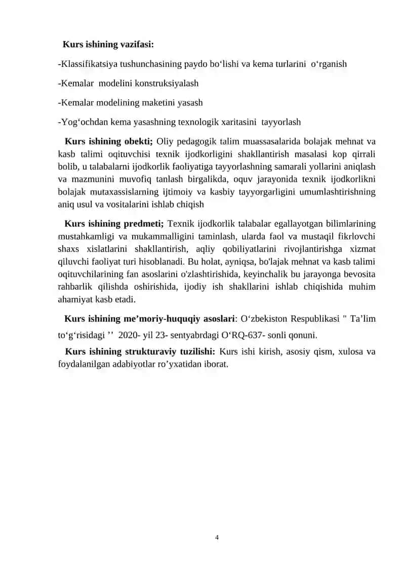 Texnik Ijodkorlik va Dizayn Kurs Ishi 4