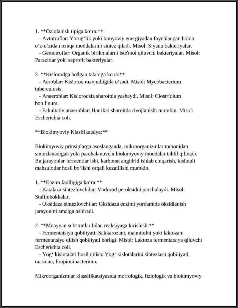 MIKROORGANIZMLAR KLASSIFIKATSIYASI 4