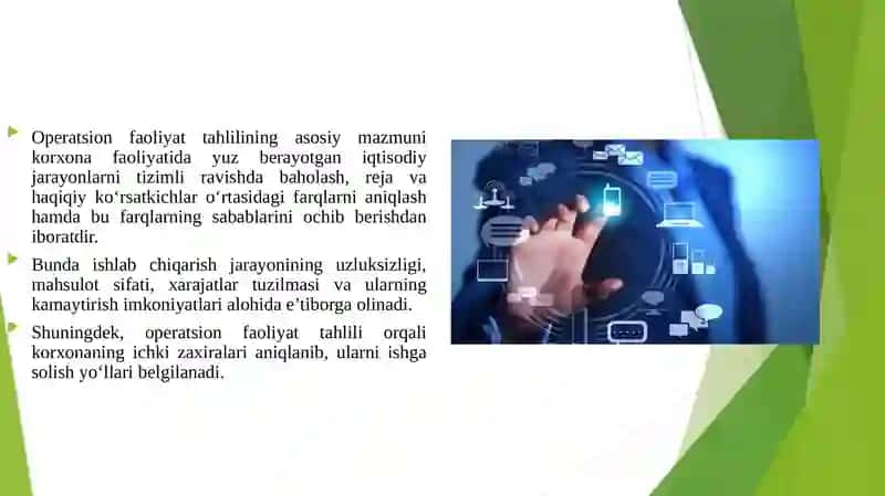 Operatsion faoliyat tahlilining mazmuni va muhim vazifalari 4