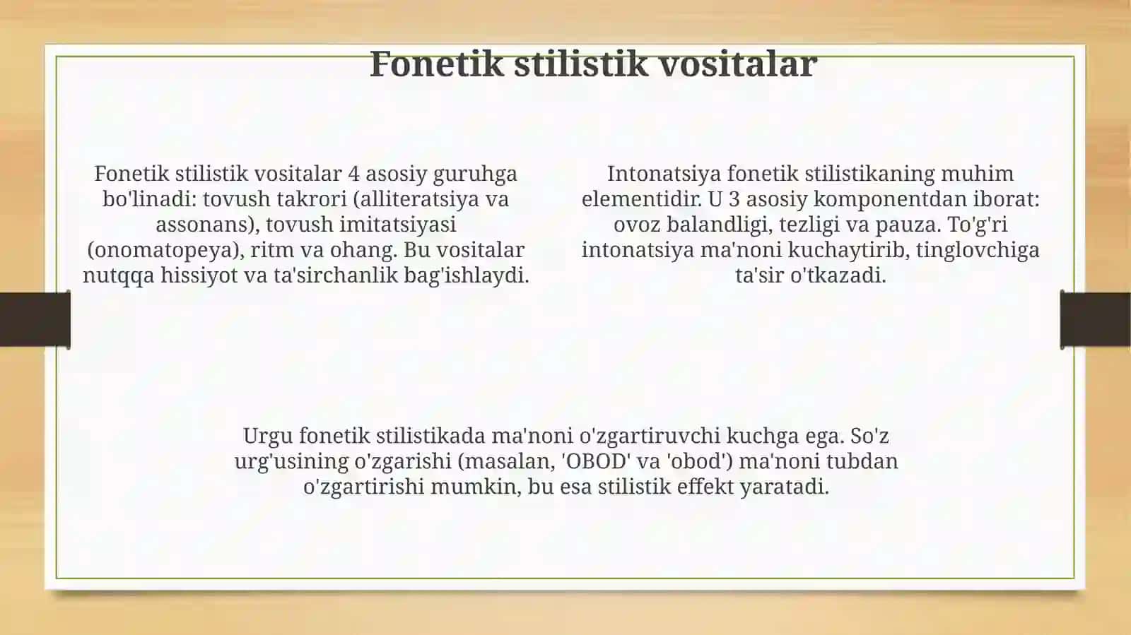 Stilistik vositalar: Ta'rif va turlari 4