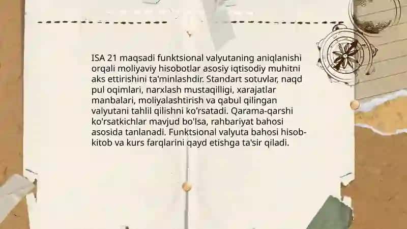 ISA 21 standartining moliyaviy hisobga kiritilishi 4
