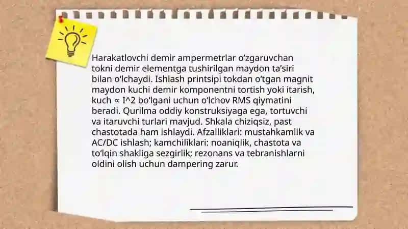 Ampermetr yordamida oʻzgaruvchan tok kuchini oʻlchash 4