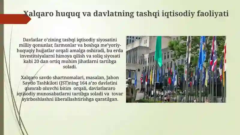 Davlatning Tashqi Iqtisodiy Aloqalarini Tartibga Solishning Xalqaro Huquqiy Asoslari 4