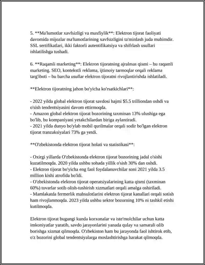 ELEKTRON TIJORAT VA INTERNET BANKING NIMA 4