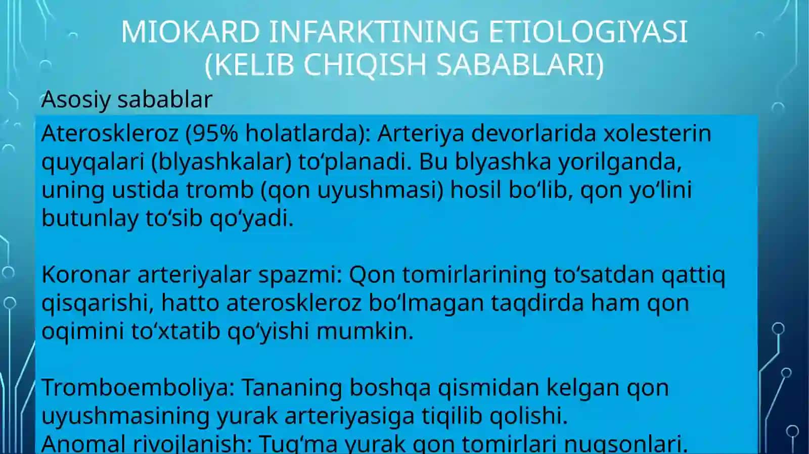 Yurak infarkti (miokard infarkti) 4