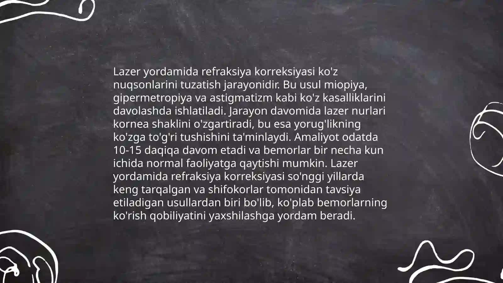 Refraksiyani zamonaviy korreksiya va davolash usullari 4