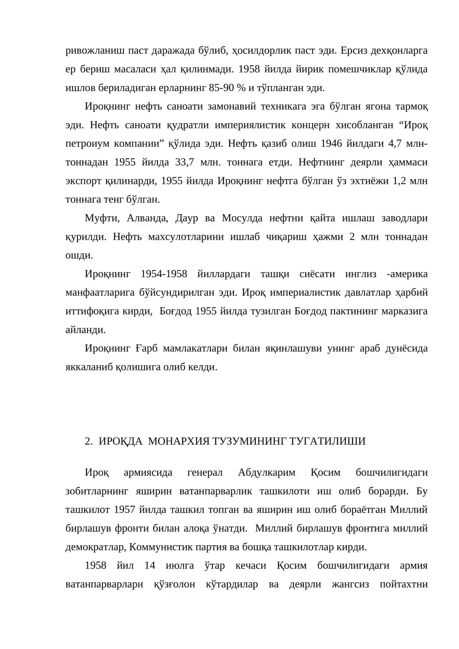 ИРОҚ С. ХУСАЙН ҲУКМРОНЛИГИ ДАВРИДА 4