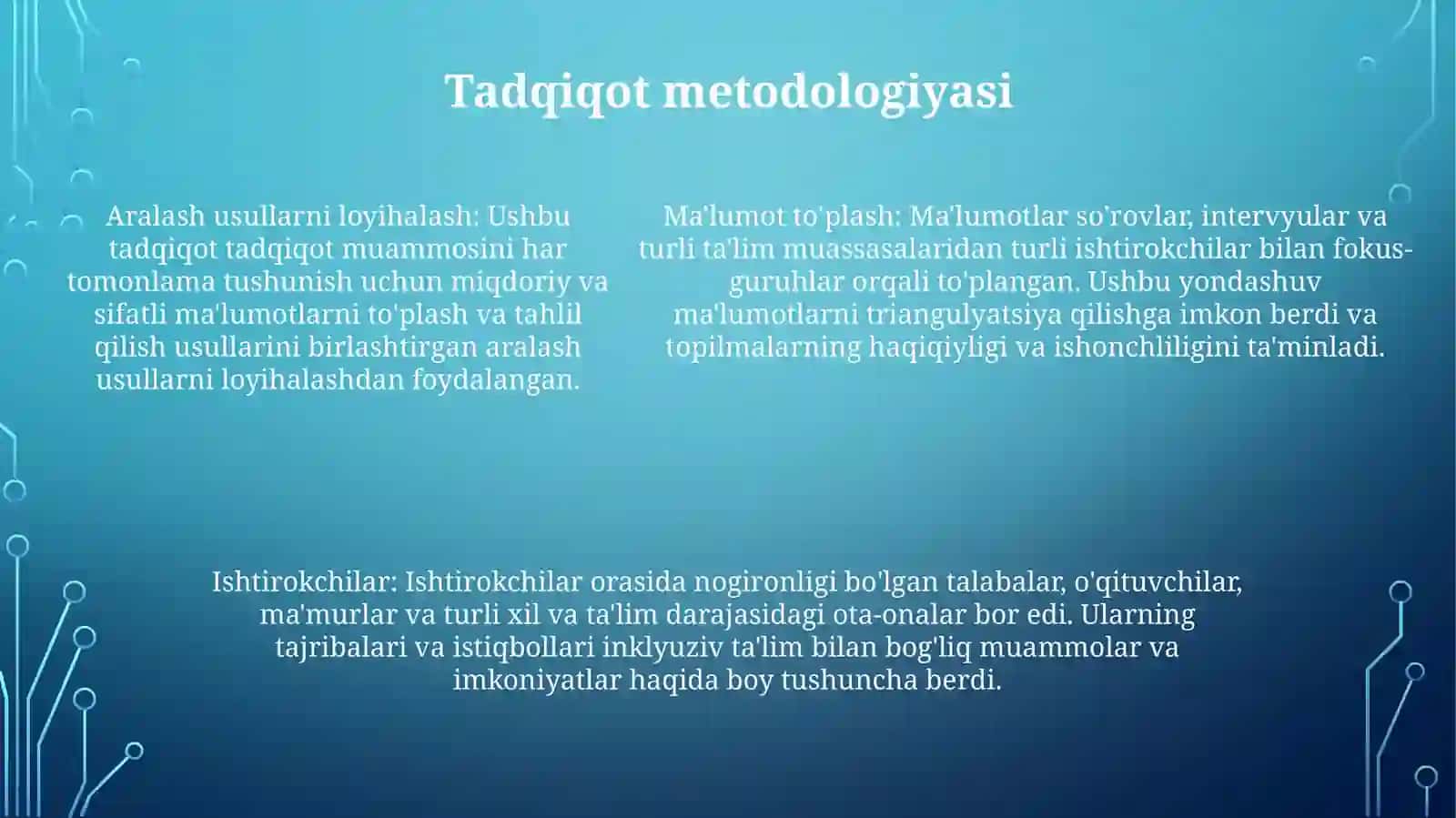 Turli Yonalishdagi Ilmiy Tadqiqitlarda Inklyuziv Talimiy Muamolarni Òrganish 4
