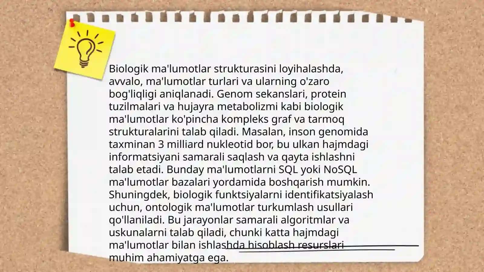Tibbiy-biologik masalani yechish misolida maʼlumotlarni tashkil qilish va kiritish 4