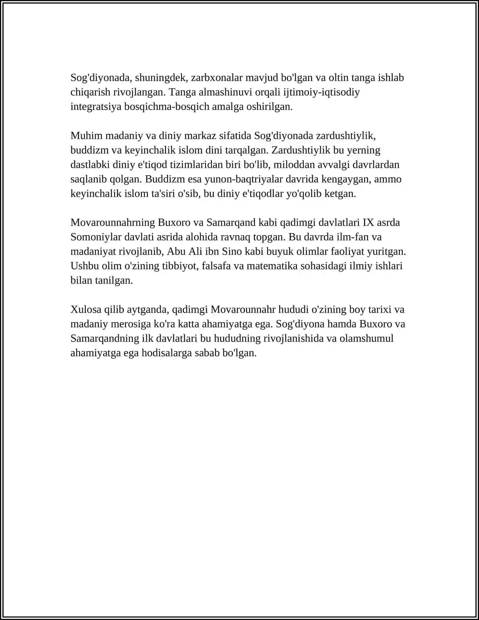 O'ZBEK DAVLATCHILIGINING ASOSIY BOSQICHLARI (O'ZBEKISTON HUDUDIDAGI DAVLATLAR TARIXI) 4