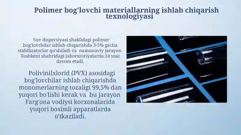 Polimer bogʻlovchi materiallar texnologiyasi 4
