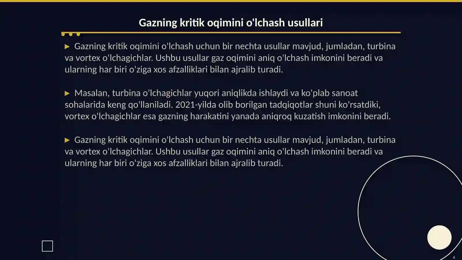 Gazning kritik oqimining sarf o'lchagichlari 4