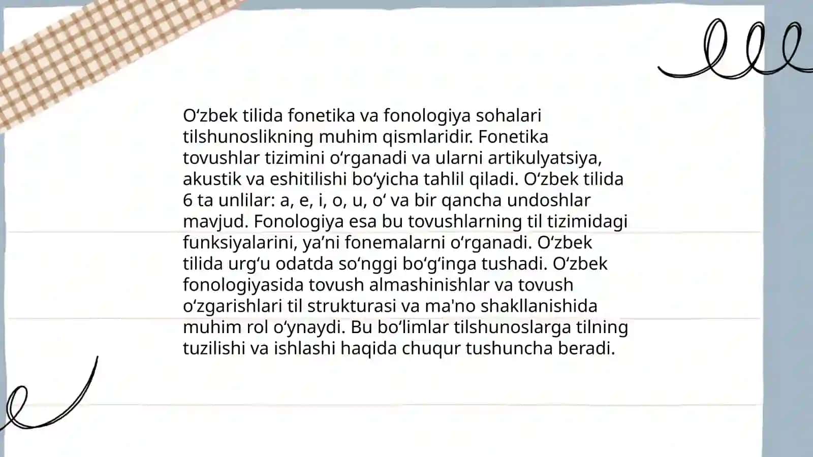 Tilshunoslikning zamonaviy turlari. Oʻzbek tilshunosligining dolzarb masalalari 4