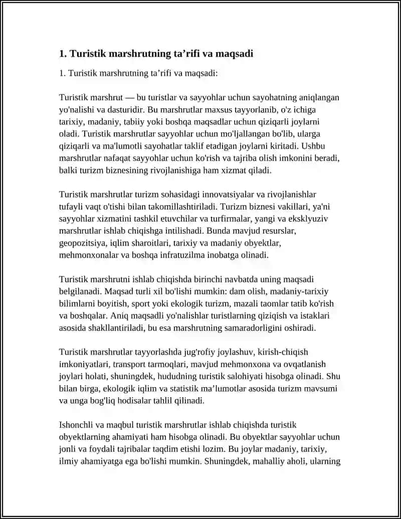 Turistik Marshrutlarni Ishlab Chiqish 4