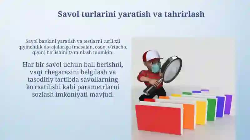 Ispring dasturida test va 3D kitob yaratish 4
