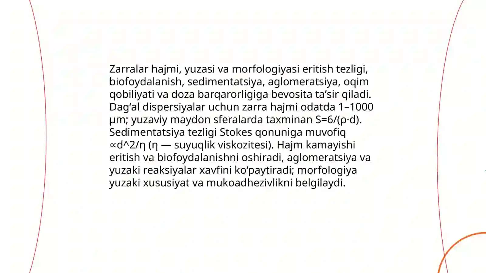 Dagʻal-dispers sistemalarining hossalari va ularni tibbiyot va farmakologiyada ishlatilishini amaliyotda oʻrganish 4