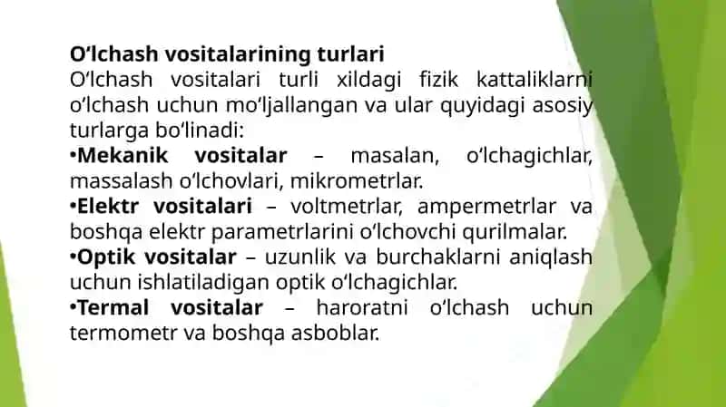 O‘lchash vositalari 4