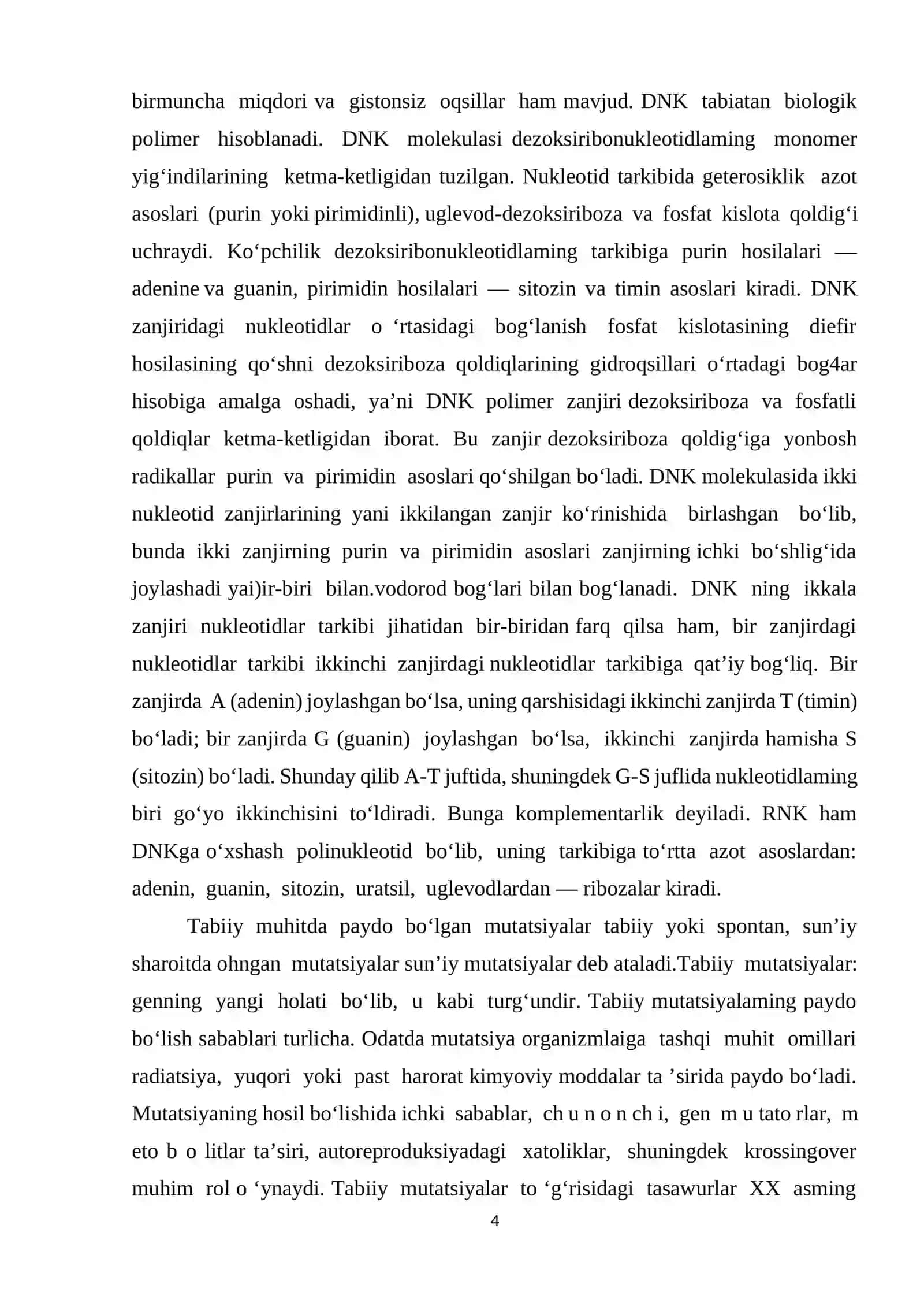 Mutatsiyalar va DNK reparatsiyasinuing molekulyar mexanizmlari 4