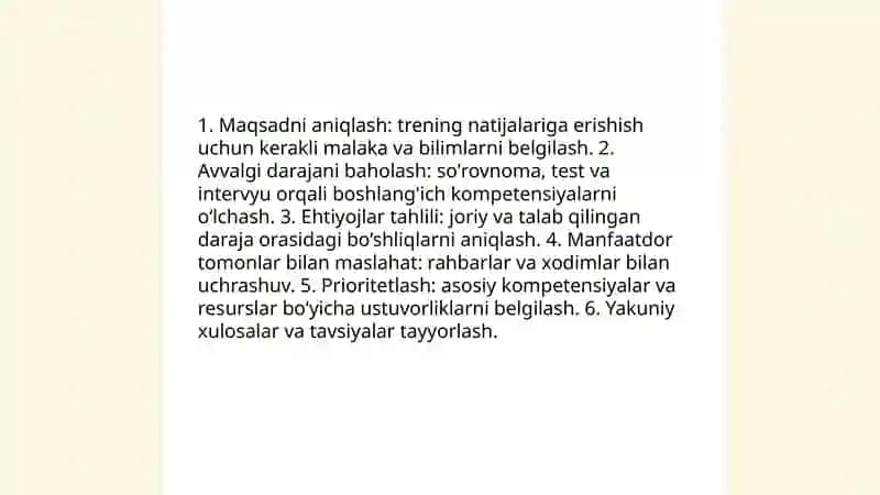 Trening tashkil etishda trenerning faoliyati 4