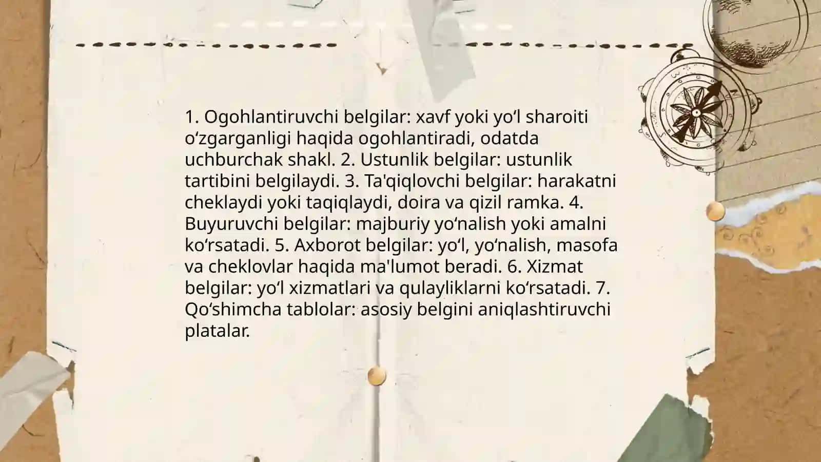 O'zbek yo'l-belgilarining tarixi 4