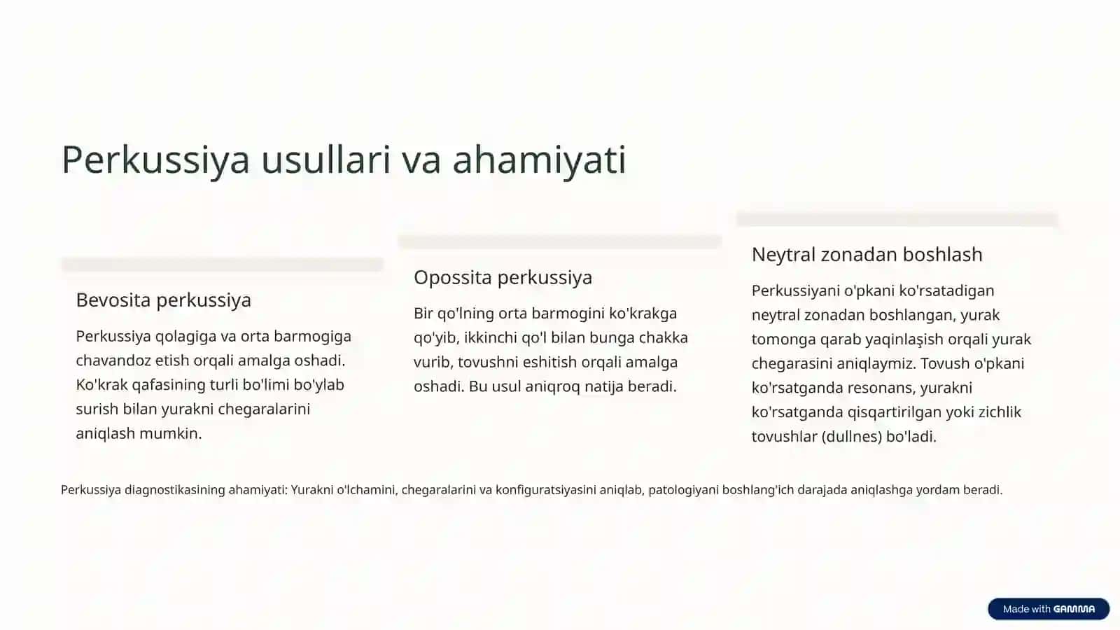Yurak perkussiyasi 4