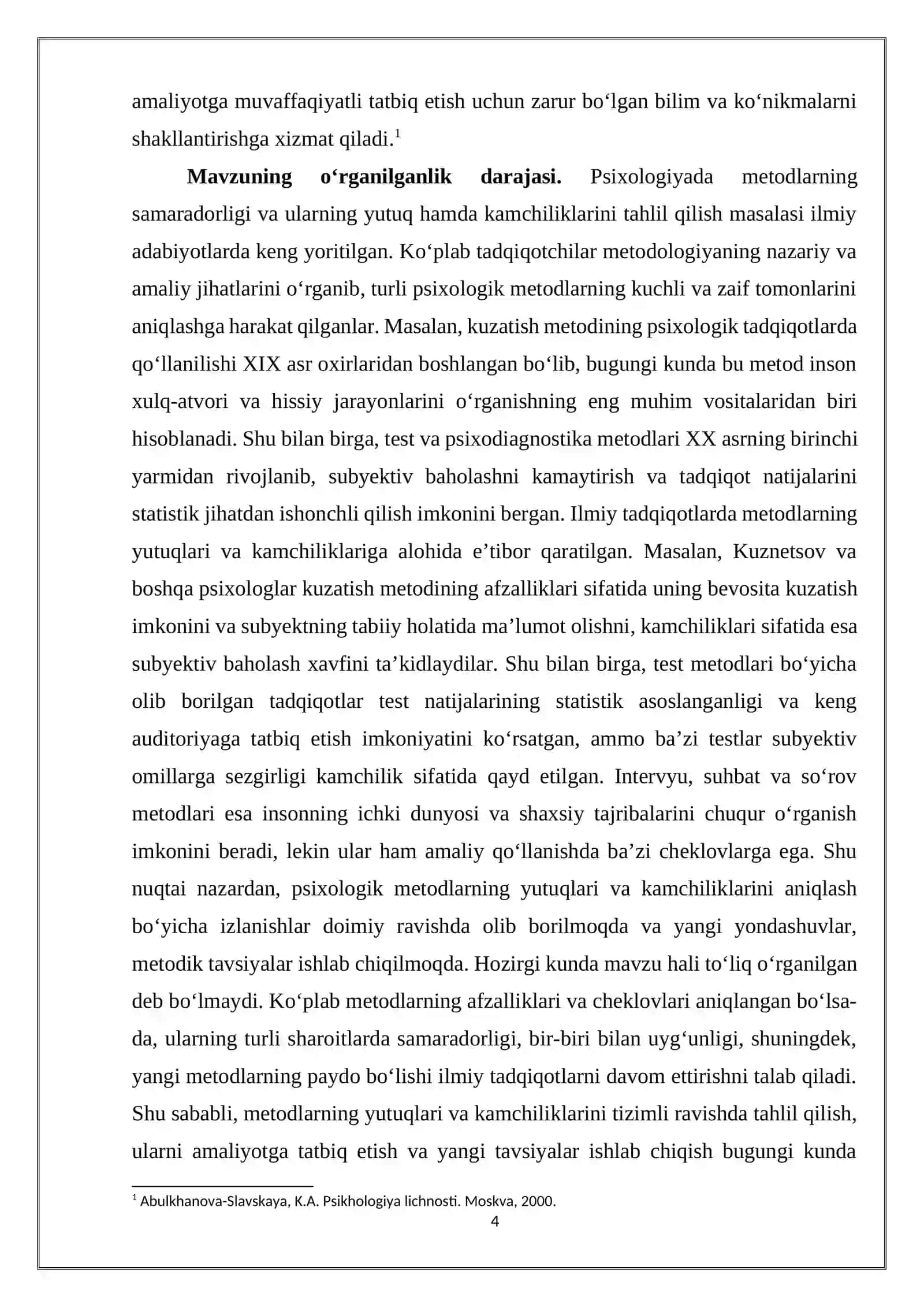 Metodlarning yutuq va kamchiliklari 4