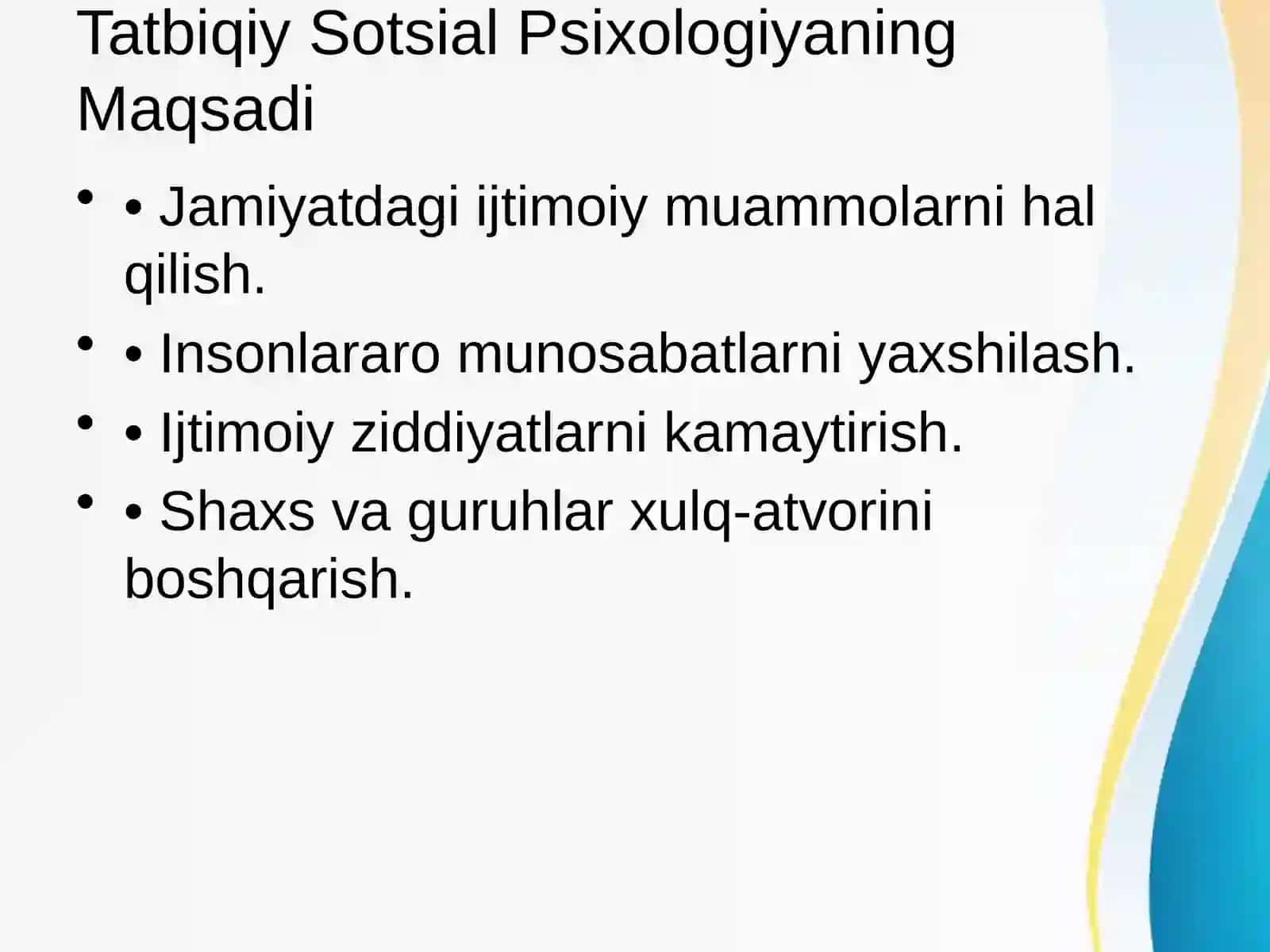 Tadbiqiy sotsial psixologiya haqida  umumiy tushuncha 4