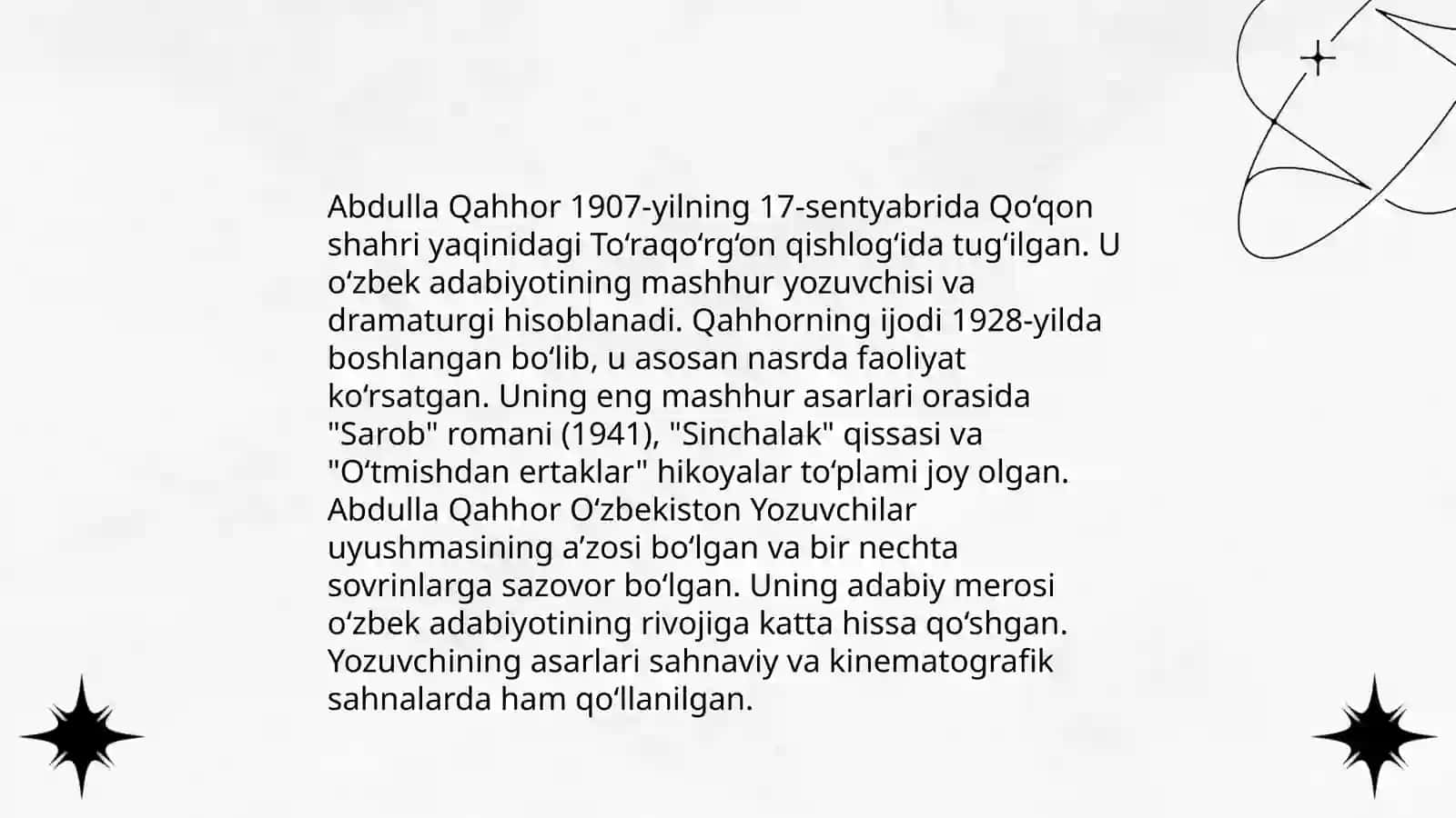 Abdulla Qahhorning asarlari 4