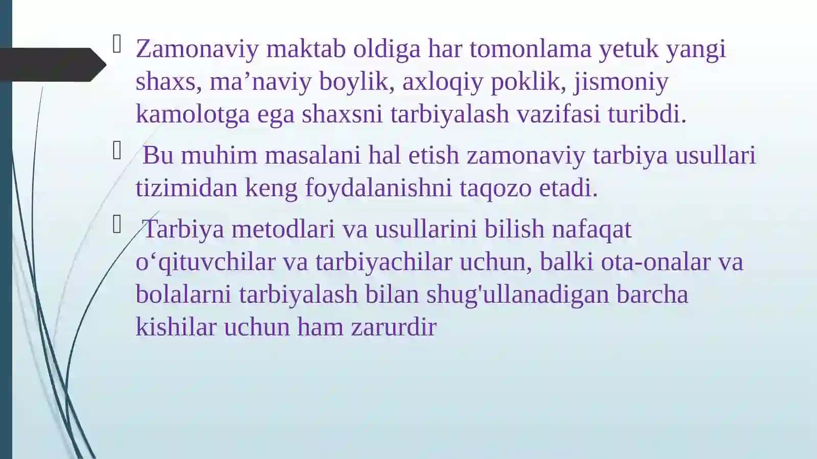 Tarbiya fanini o‘qitish metodikasi 4