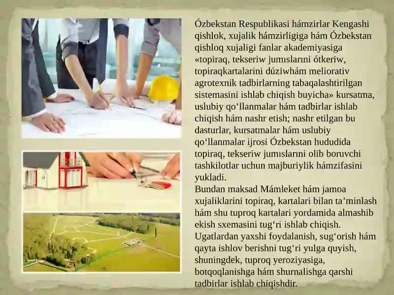 Yirik masshtabli kadastr kartalarini yer kadastri kartasi misolida tuzish 4