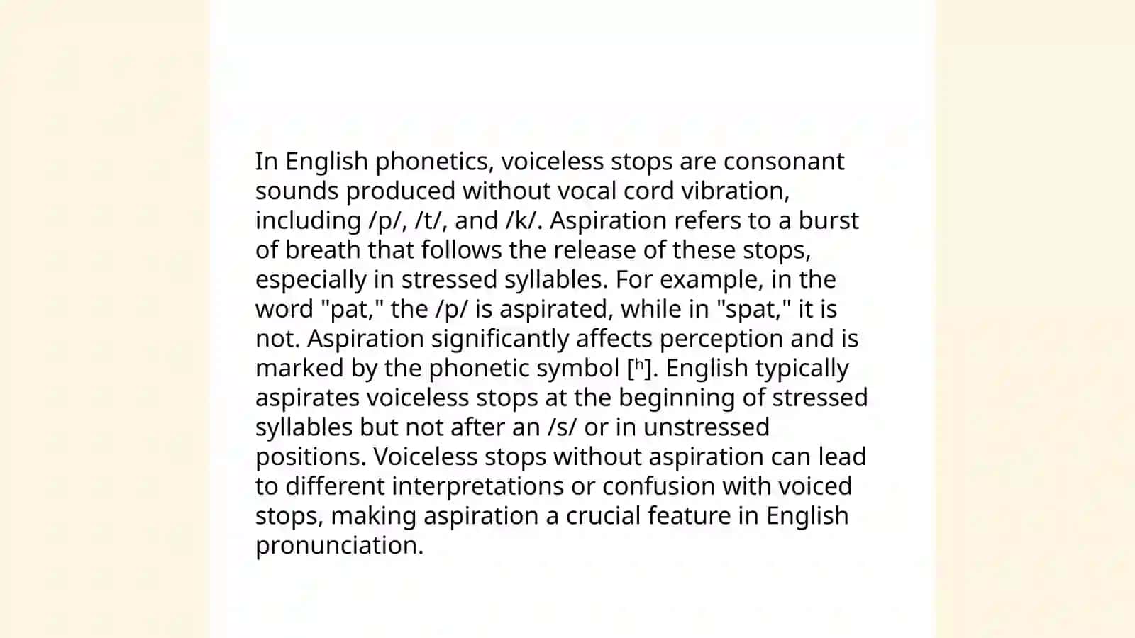 Fonetic Aspiration 4