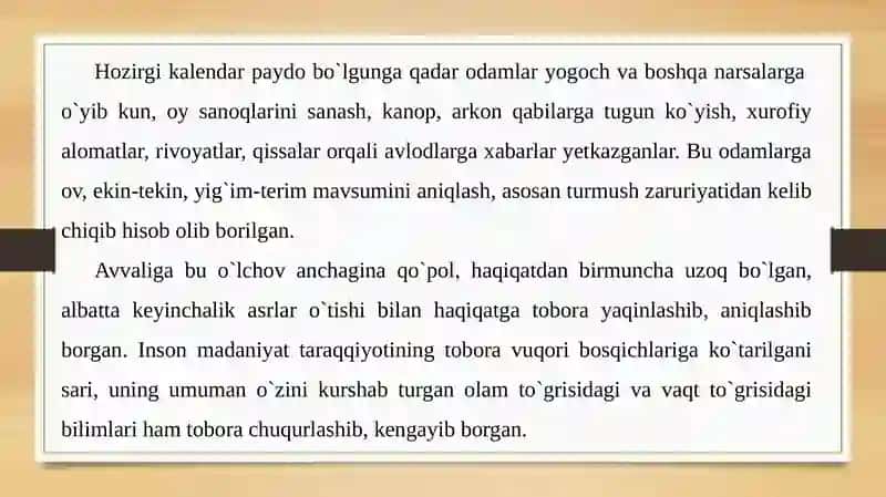 Vaqt oraliqlari va ularni o’lchash 4