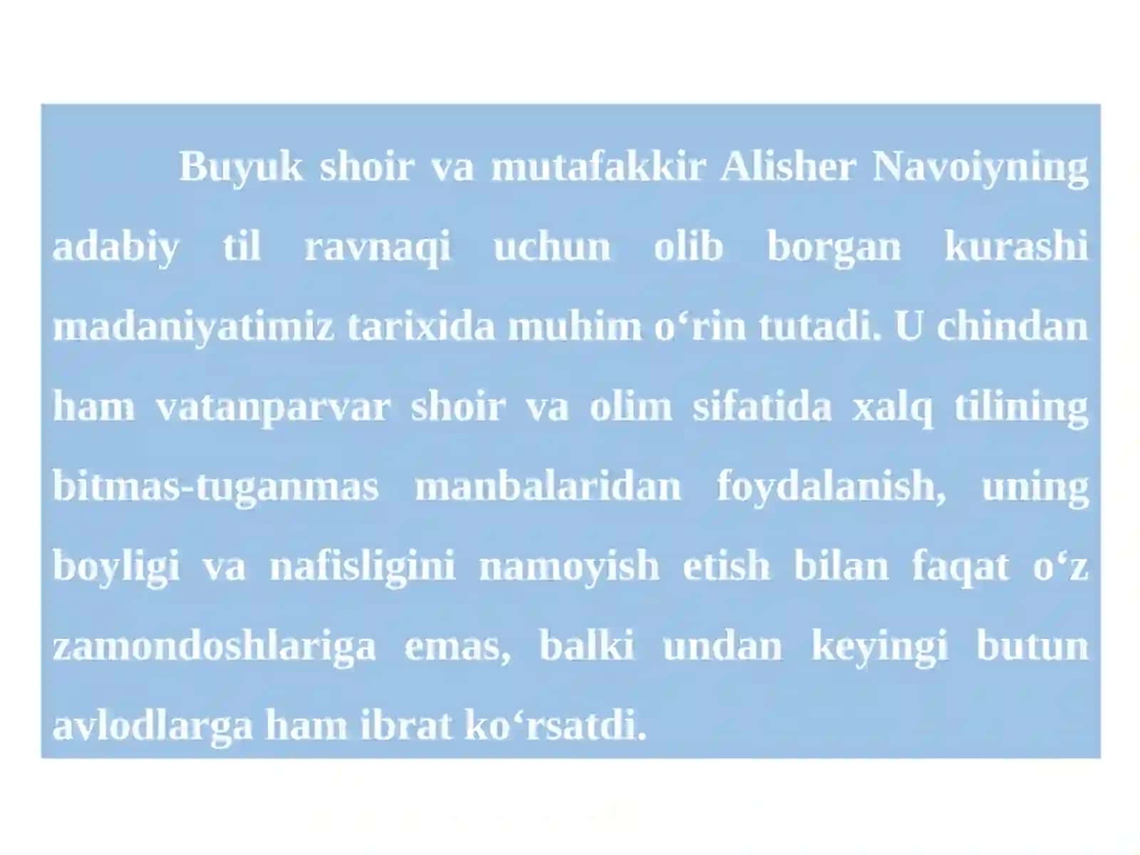 Navoiyning "Muhokamatul - lug'atayn" asarining o'zbek adabiy tili taraqqiyotida tutgan o'rni 4