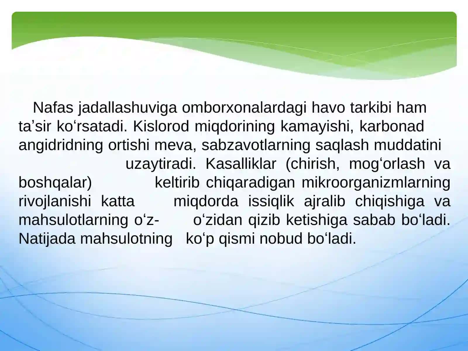 Meva va sabzavot mahsulotlari saqlash xavfsizlikgi va sifat ko`rsatkichlari 4