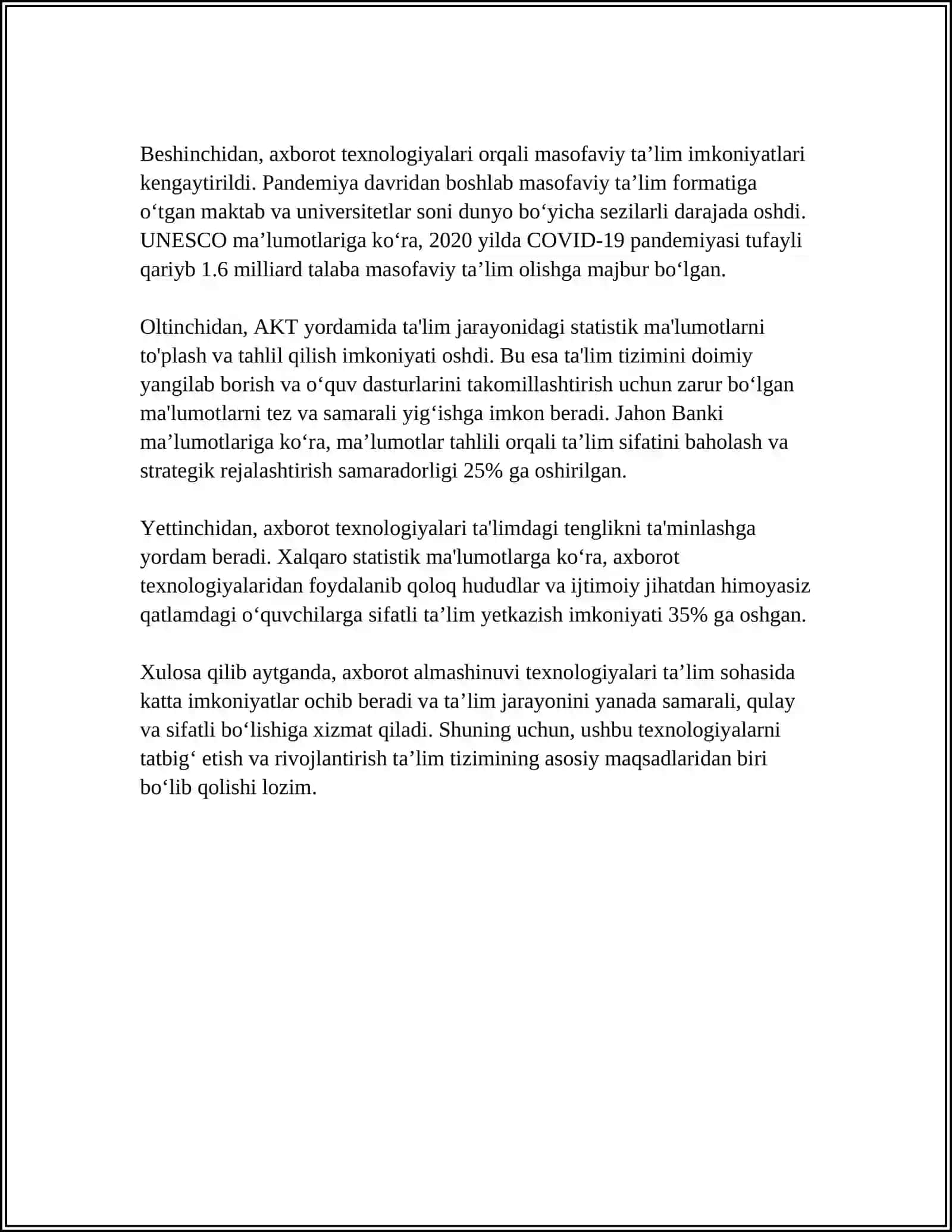 PEDAGOGIK MUOMALA AXBOROT ALMASHINUVI SIFATIDA 4