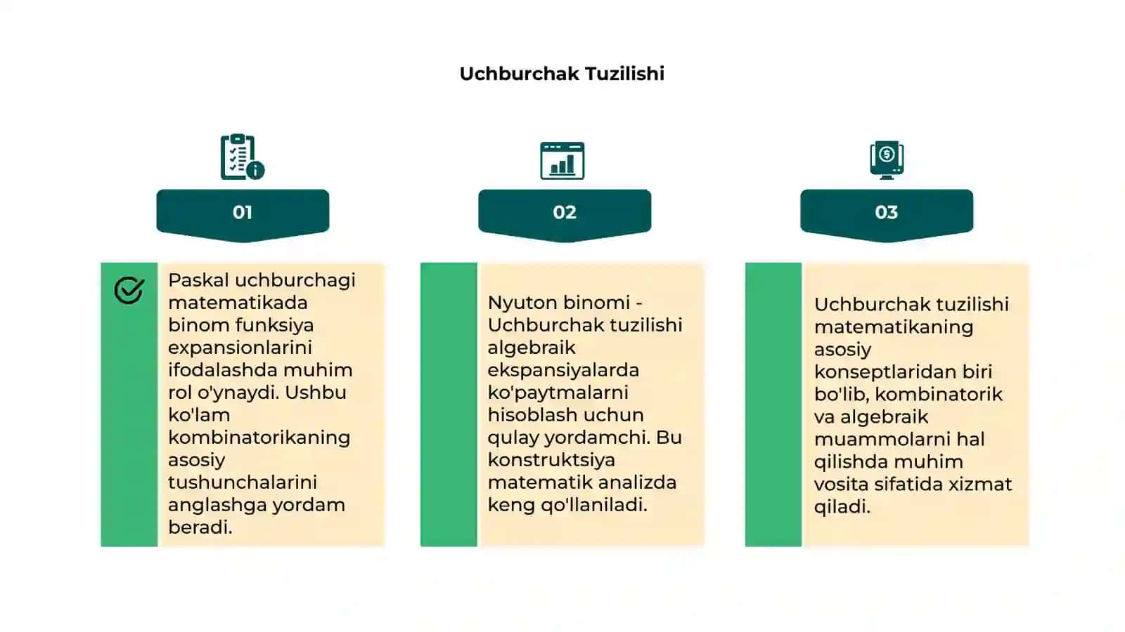 Paskal uchburchagi.Nyuton binomi 4