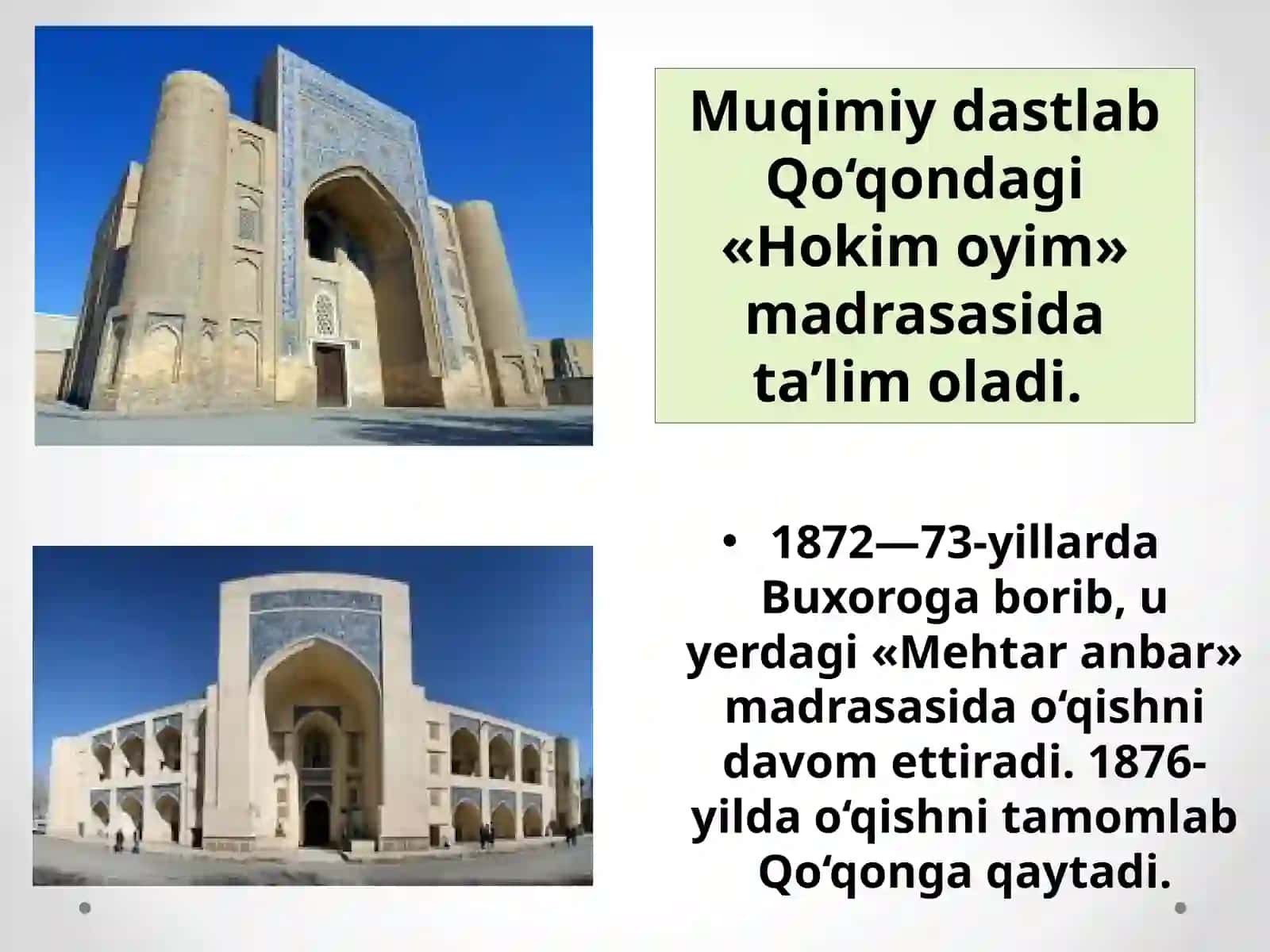 5-sinf Adabiyot Muhammad Aminxo'ja Muqimiy dars taqdimot 4