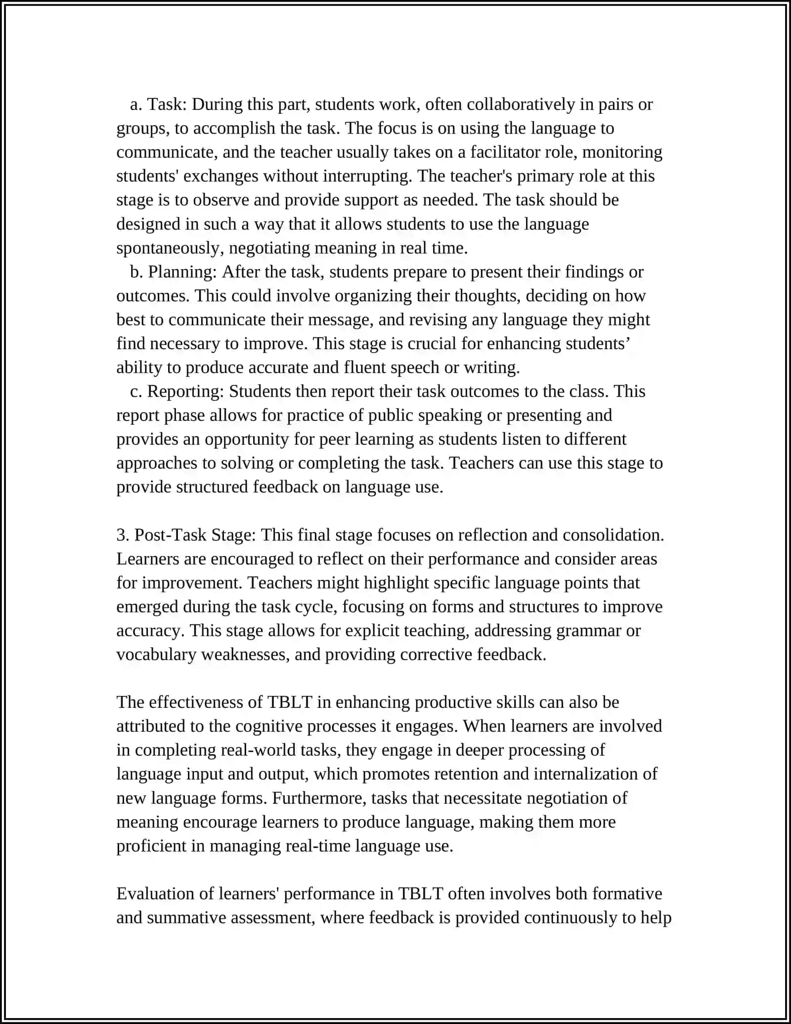 Task-Based Language Teaching for Productive Skills 4