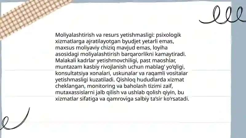 Psixologik xizmatni tashkil qilish muammolari 4