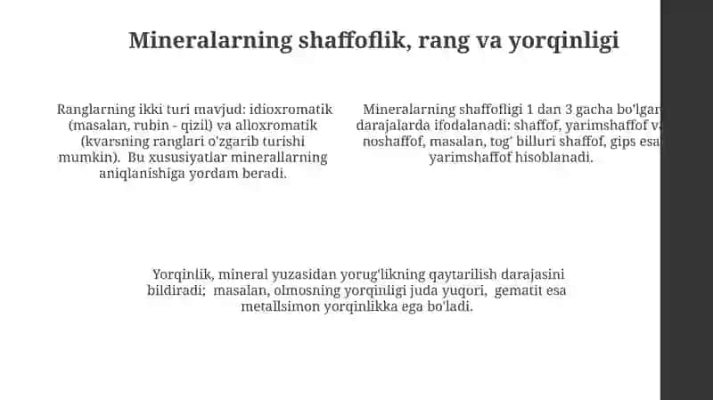 Mineralarning optik xossalari haqida tushuncha 4