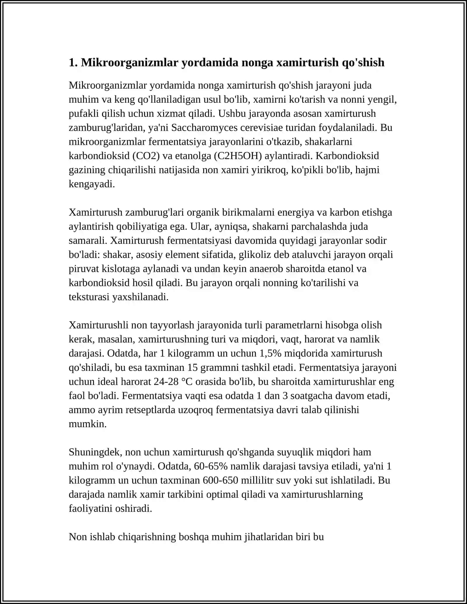 MIKROORGANIZMLARNING OZIQ-OVQAT MAHSULOTLARI ISHLAB CHIQARISHDAGI ROLI 4