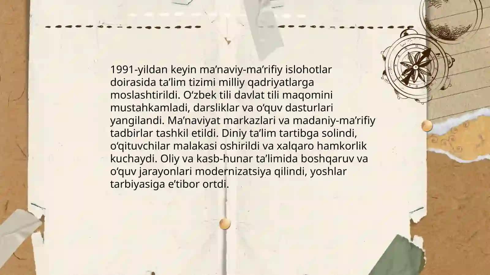 Mustaqillik yillarida O‘zbekistondagi 4