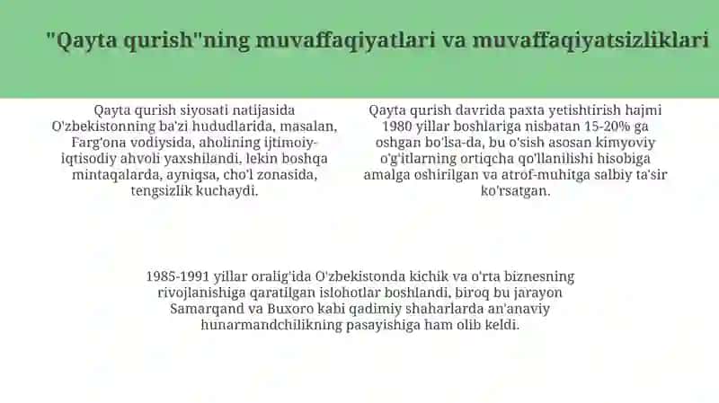 Qayta qurish siyosati va ijtimoiy oqibatlari 4