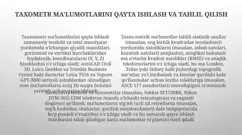 Zamonaviy teodalitlar va taxeometrlar 4