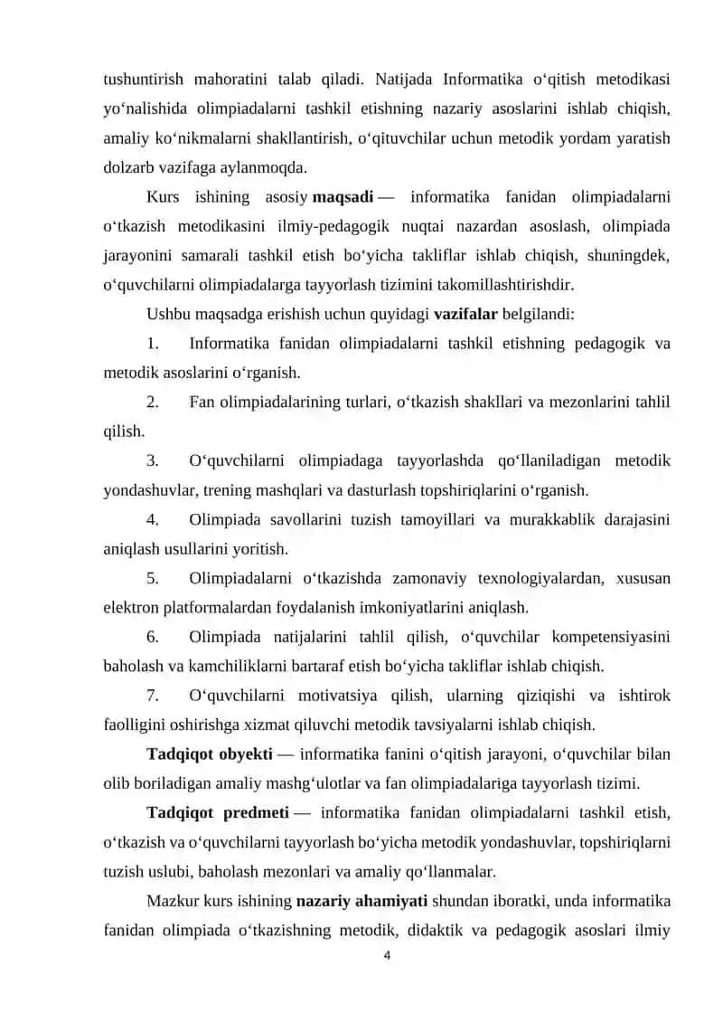 Informatika va axborot texnalogiyalari fanidan olimpiyadalar o'tkazish 4