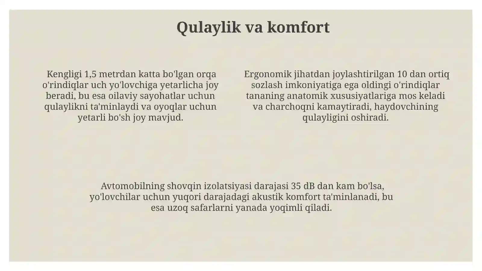 Avtomobilningoʻtagʻonlikxususiyati 4